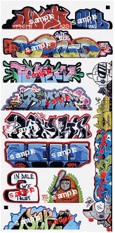 Blair Line Mega Set Modern Tagger Graffiti Decals -- #14 pkg(10) - BLS1263