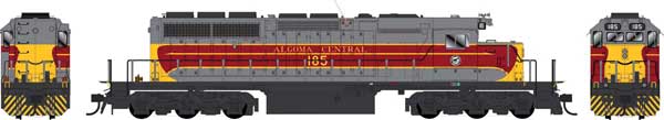 Bowser HO GMD SD40-2 - LokSound & DCC - Executive Line -- Algoma Central 188 (gray, maroon, yellow) - BOW25018