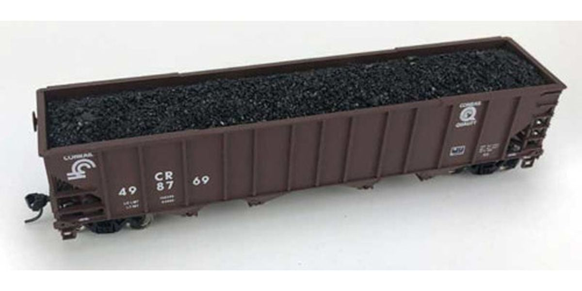 Real Coal Load 2-Pack -- Fits WalthersMainline(R) 50' 100-Ton 3-Bay Hopper
