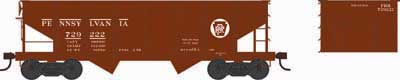 Bowser PRR Class GLa 2-Bay Open Hopper - Ready to Run -- Pennsylvania Railroad 729222 (Tuscan, Circle Keystone) - BOW38182