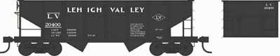 Bowser PRR Class GLa 2-Bay Open Hopper - Ready to Run -- Lehigh Valley 20409 (Ex-PA Coal & Coke, black) - BOW38190