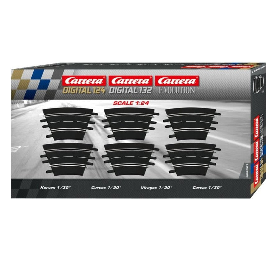 Carrera Curve 1/30, 6 Pieces - Digital 124/132 and Analog. - CAR20577