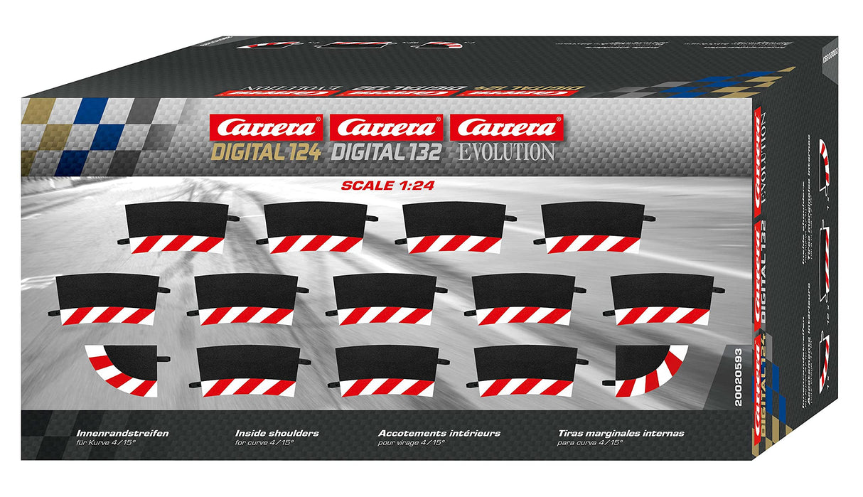 Carrera Inside shoulder curve 4/15° (12), end piece (2) - CAR20593