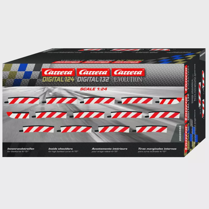 Carrera Inside shoulder high banked curve 4/15° (12), end piece (2) - CAR20596