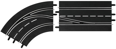 Carrera Lane Change Left Curve, In to Out - CAR30362