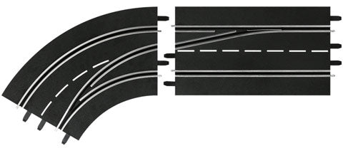 Carrera Lane Change Left Curve, Out to In - CAR30363