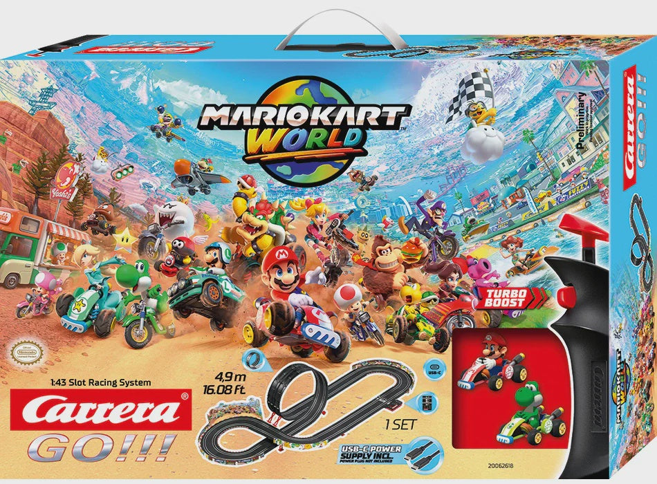 Carrera 62618 1:43 GO!!! Mario Kart World Slot Car Set