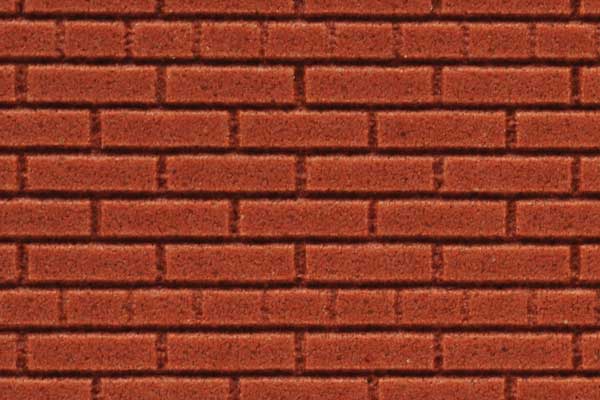 Chooch Flexible Dark Red Brick Wall Sheet 2-Pack -- Large for HO, S &amp; O Scales - 3-3/4 x 12" 9.5 x 30.5cm - CHO8625
