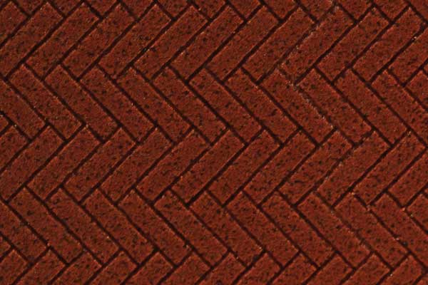 Chooch Flexible Herringbone Dark Red Brick Sheet -- Large for HO, S &amp; O Scales 1/8" Brick - CHO8665