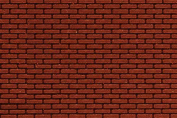 Chooch Flexible Dark Red Brick Pavers Sheet pkg(2) -- Small for HO &amp; N Scales - 3-3/4 x 12" 9.5 x 30.5cm - CHO8667