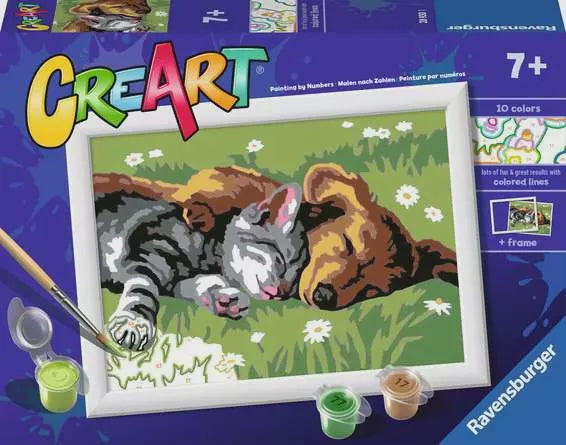 CreArt 28930 Sleeping Cat and Dog - Paint by number
