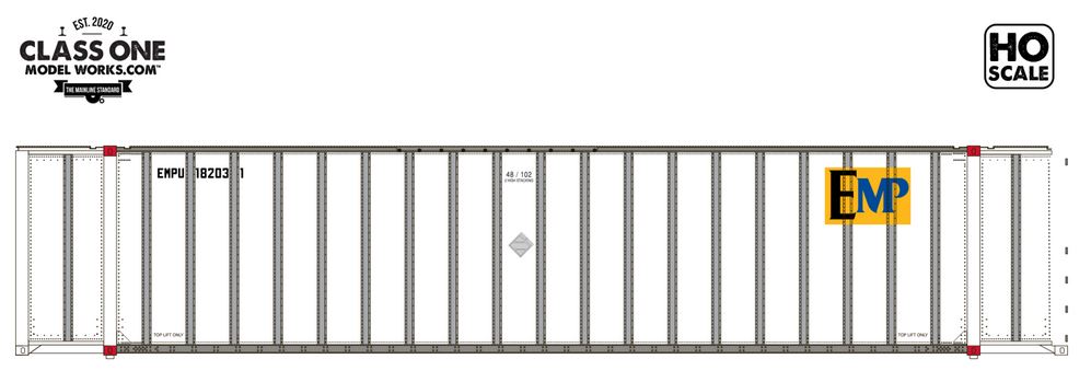 Class One Model Works MONON 48' EXTERIOR POST CONTAINER - EQUIPMENT MANAGEMENT POOL - EMPU 182031 / 181702 - CT00104