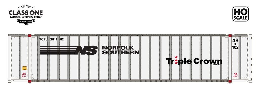 Class One Model Works MONON 48' EXTERIOR POST CONTAINER - NORFOLK SOUTHERN TC - TCZU 281569 / 281746 - CT00109