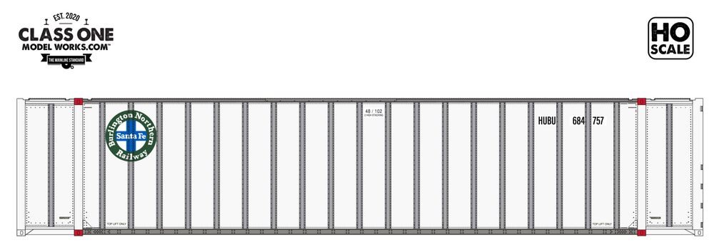 Class One Model Works HYUNDAI 48' EXTERIOR POST CONTAINER - BNSF / HUB GROUP - HUBU 684757 / 685999 - CT00200