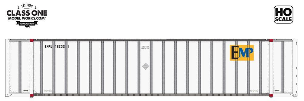 Class One Model Works HYUNDAI 48' EXTERIOR POST CONTAINER - EQUIPMENT MANAGEMENT POOL - EMPU 254033 / 254656 - CT00204