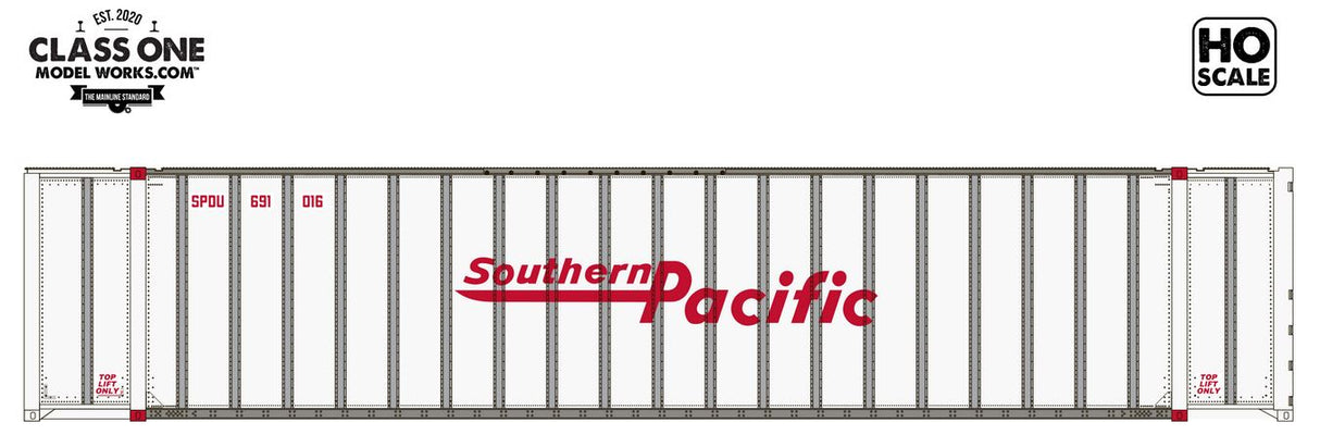Class One Model Works MONON 48' EXTERIOR POST CONTAINER - SOUTHERN PACIFIC - SPDU 691462 - CT00312