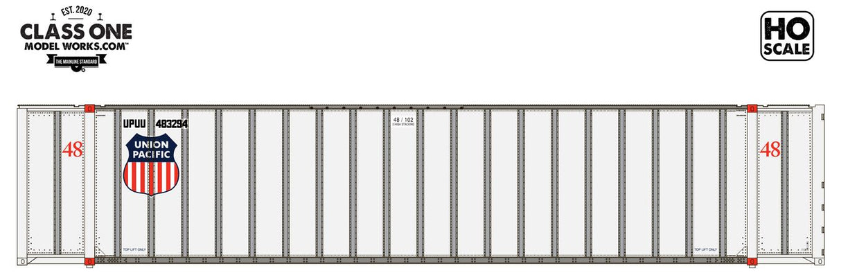 Class One Model Works MONON 48' EXTERIOR POST CONTAINER - UNION PACIFIC - UPUU 483417 - CT00322