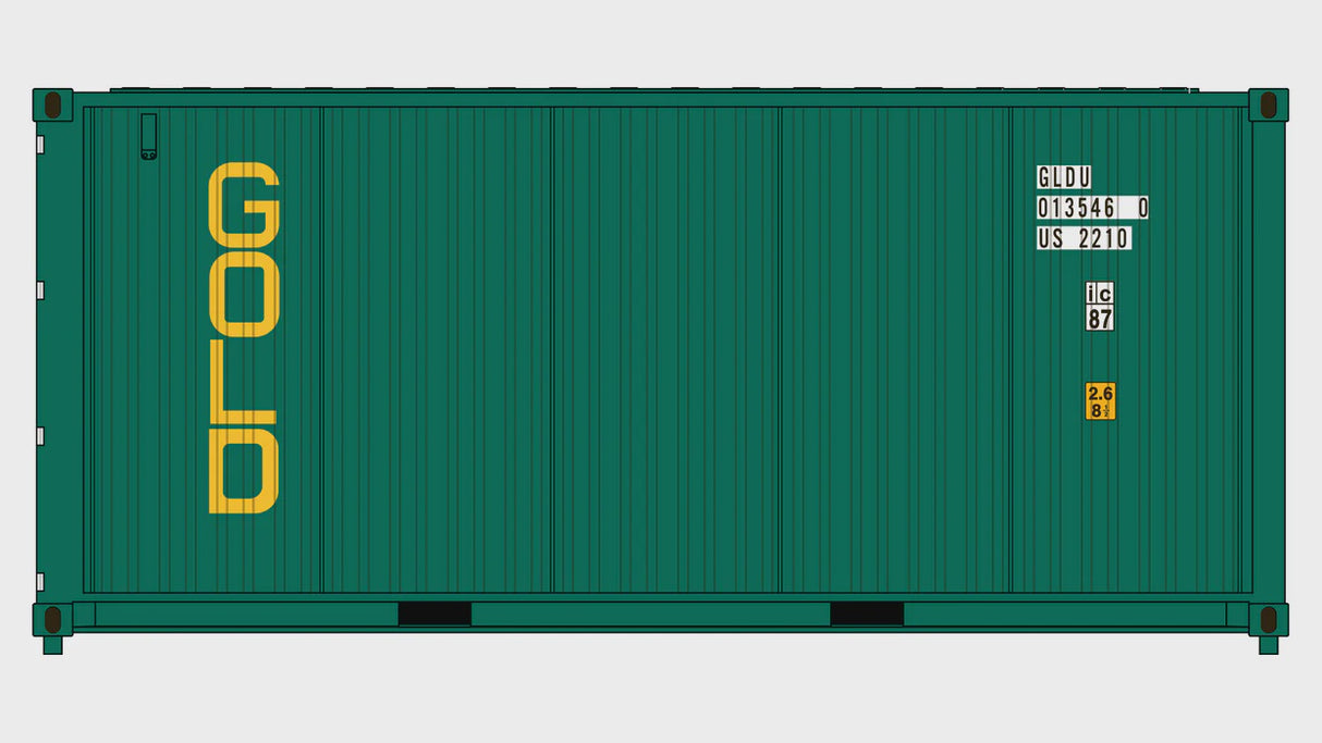 Class One Model Works HO 3-Pack CIMC 20' Corrugated Containers - Gold Container Corporation