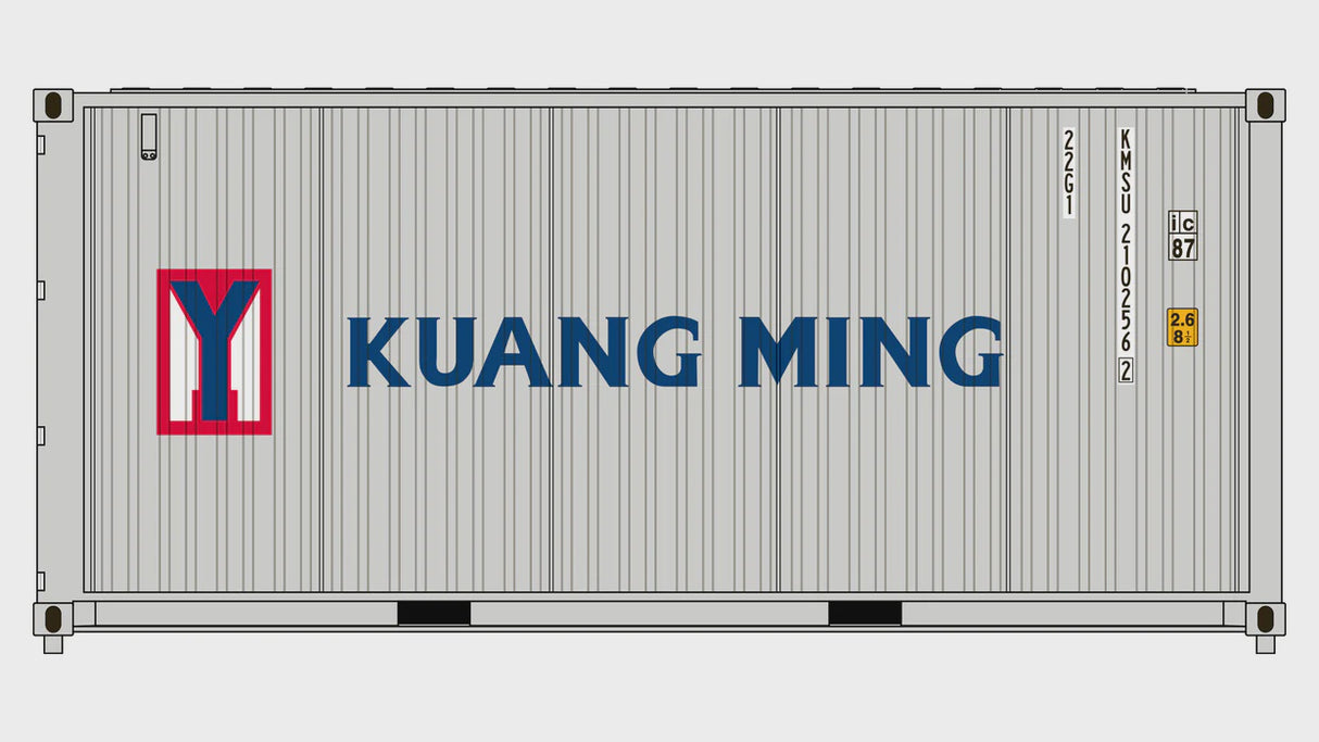 Class One Model Works HO 3-Pack CIMC 20' Corrugated Containers - Kuang Ming Shipping