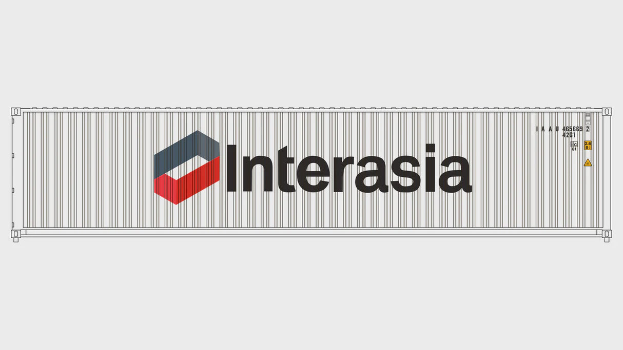 Class One Model Works HO 3-Pack CIMC 40' Corrugated Containers - Interasia Lines