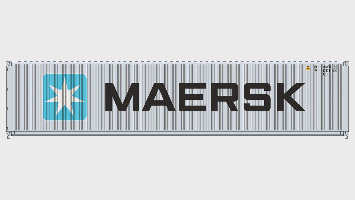 Class One Model Works HO 3-Pack CIMC 40' Corrugated Containers - Maersk Line