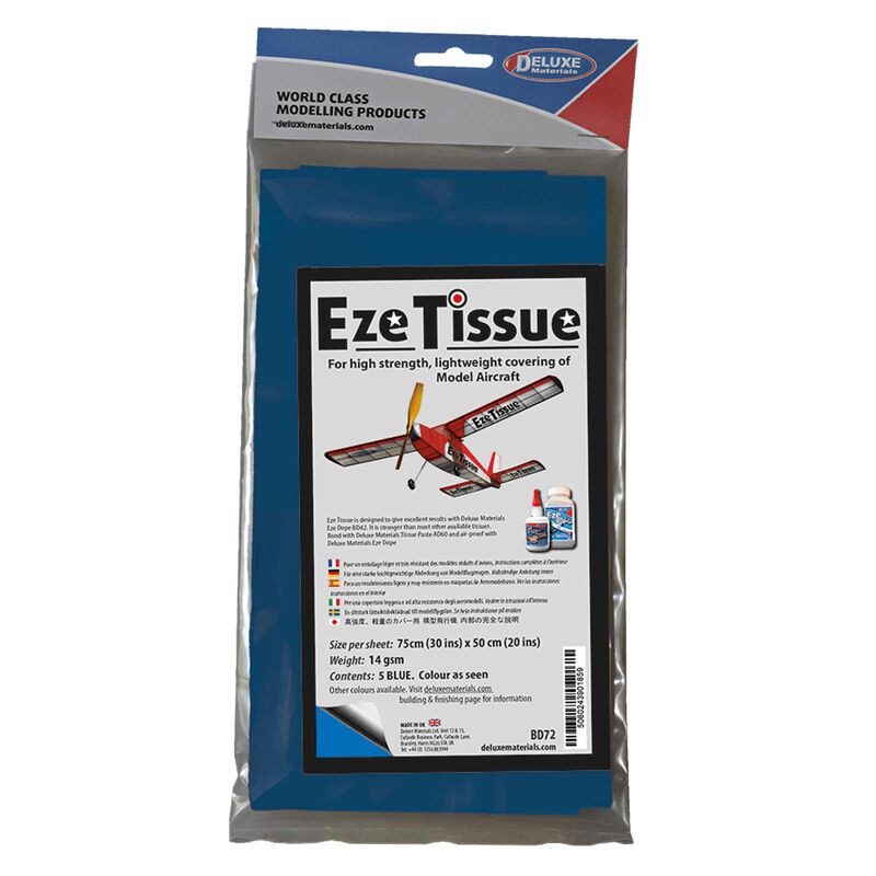 Deluxe Materials Blue EZE Tissue, 30x20, 5pk