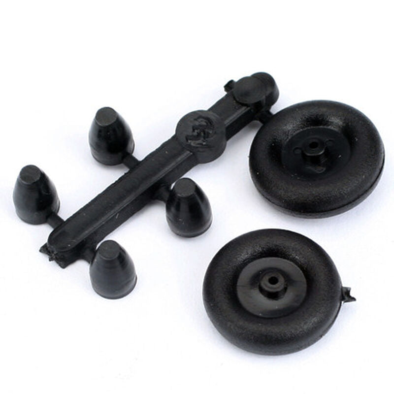Dubro Tail Wheel with Retainers, 1/2", Micro (2) - DUB12MTW