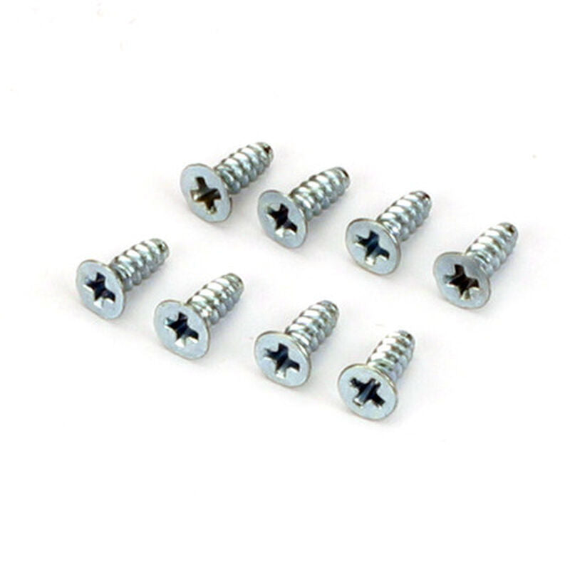 Dubro Flat Head Self-Tap Screws, 3 x 8mm - DUB2296