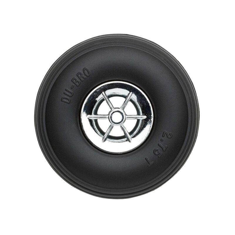 Dubro 275TC Treaded Chrome Wheels, 2-3/4" Diameter (2) - DUB275TC