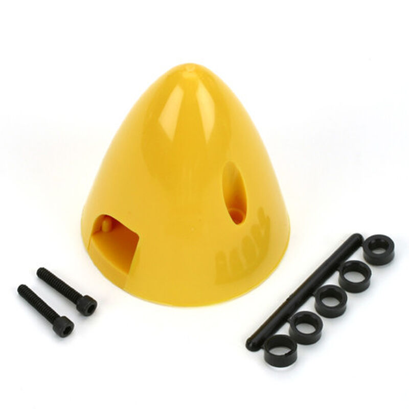 Dubro 4 Pin Spinner,2-1/2" Yellow - DUB287