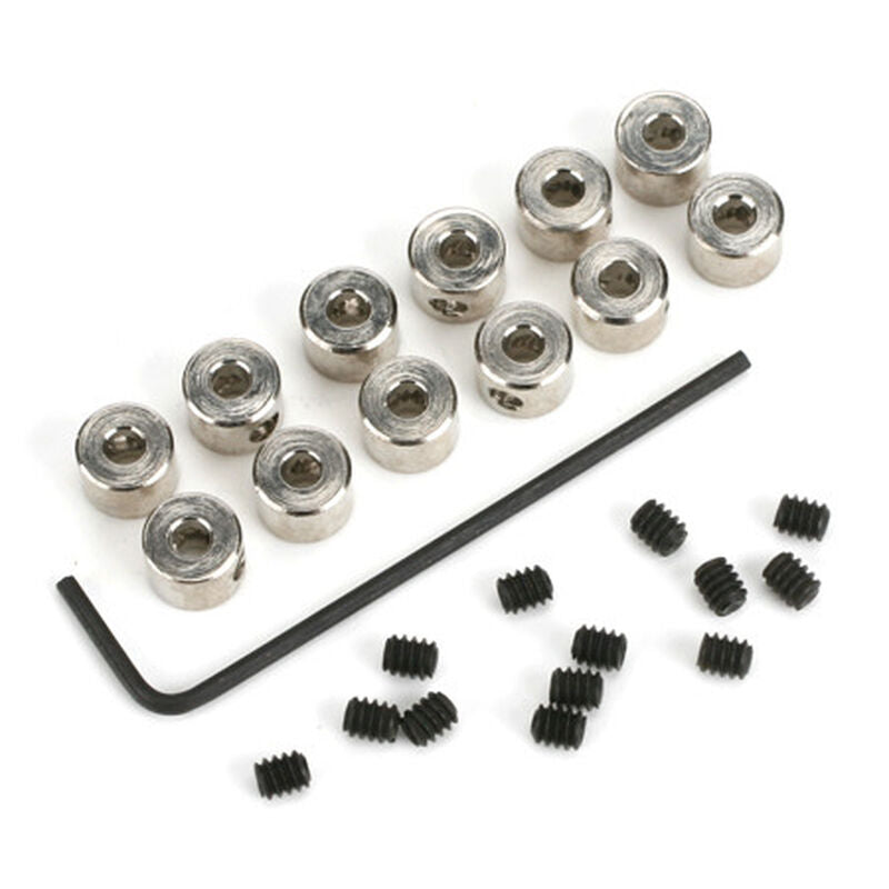 Dubro 596 Bulk Dura-Collars, 3/32"(12) - DUB596