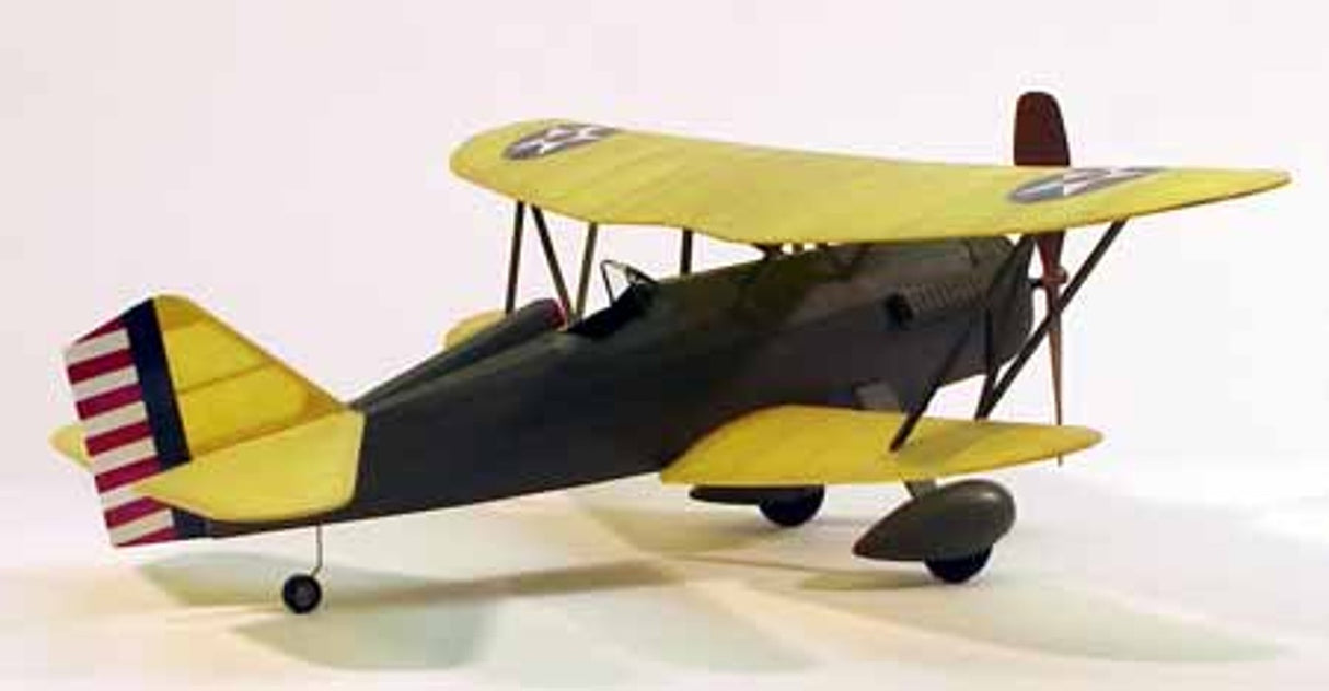 Dumas 17-1/2" Wingspan Curtiss Hawk Rubber Pwd Aircraft Laser Cut Kit - DUM219