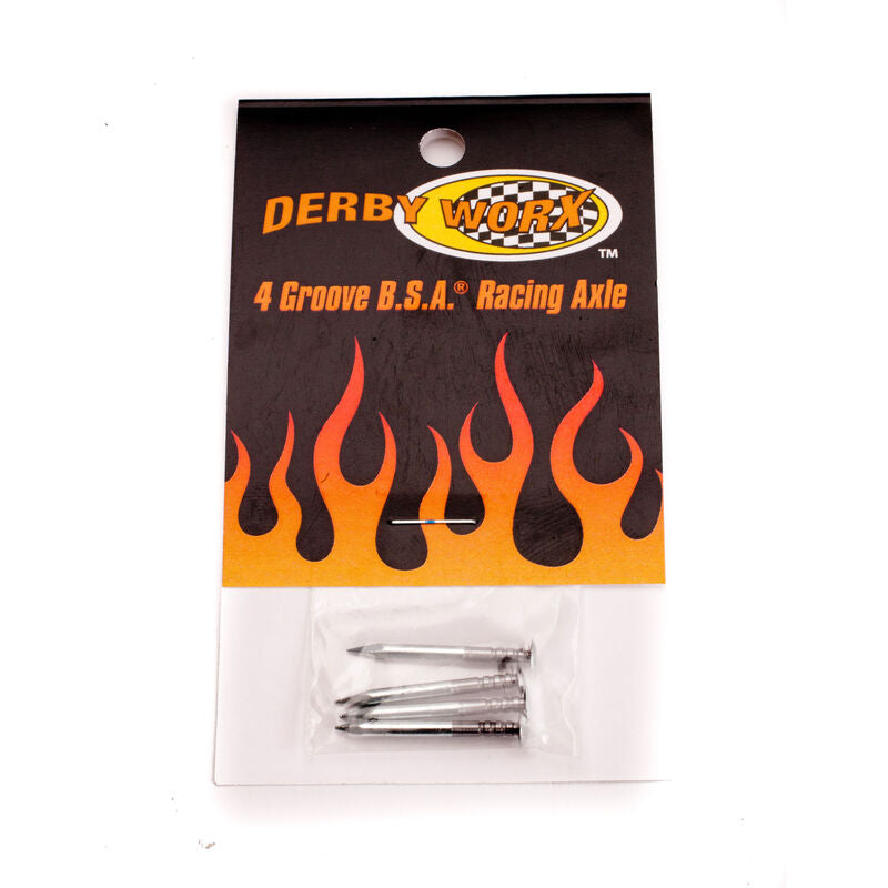 Derby Worx 4 Grooved Axles (4) - DWX4GA01
