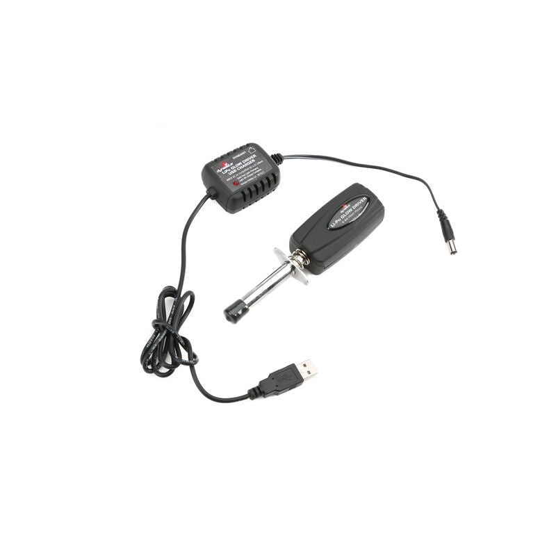 Dynamite LiPo Glow Driver w/ Batt & USB Charger - DYNE0201