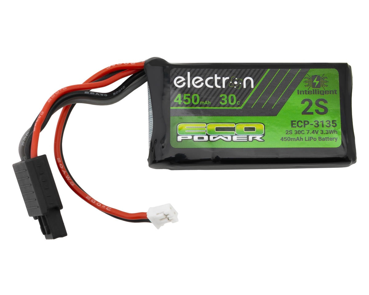 EcoPower "Electron" 2S 30C Intelligent LiPo Battery w/PH2.0 Connector (7.4V/450mAh) (SCX24 & Other Mini Crawlers)