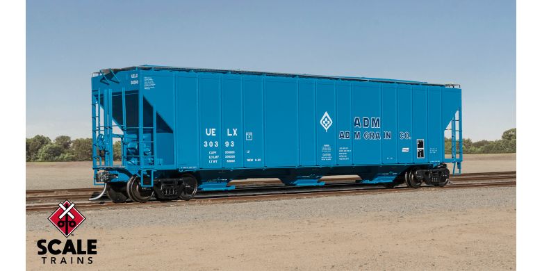 ExactRail Evolution HO Scale Evans 4780 Covered Hopper, Archer Daniels Midland/Molecule/ADM / 30398 /