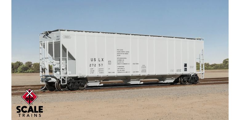 ExactRail Evolution HO Scale Evans 4780 Covered Hopper, USLX/Split Lease / 27301 /
