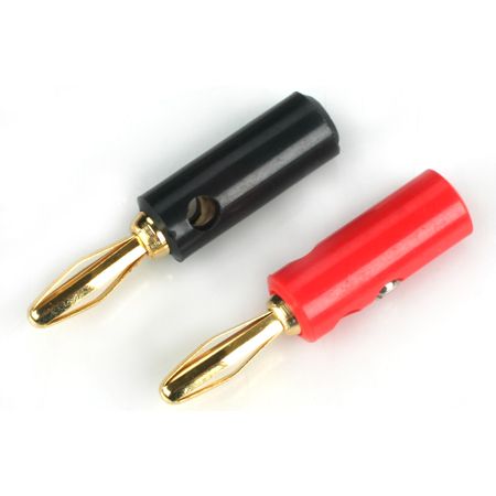 E-Flite Gold Banana Plug Set with Screws - EFLA234