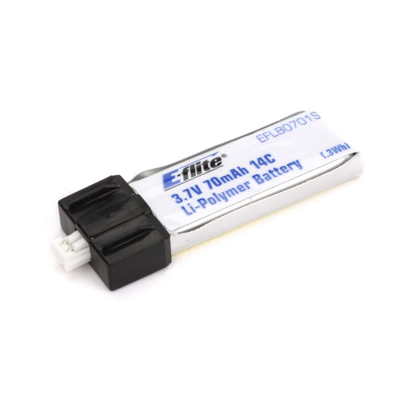 E-Flite 70mAh 1S 3.7V 14C LiPo Battery - EFLB0701S