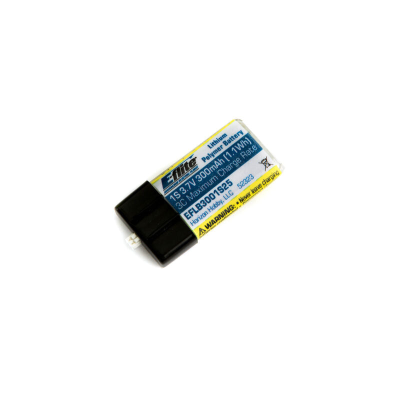 E-Flite 300mAh 1S 3.7V 25C LiPo Battery - EFLB3001S25