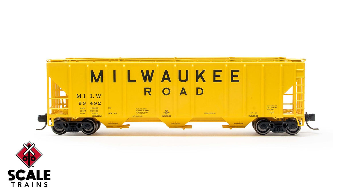 ExactRail N Scale Pullman-Standard 4427 Covered Hopper, Milwaukee Road/1965 As Delivered / 98489 /