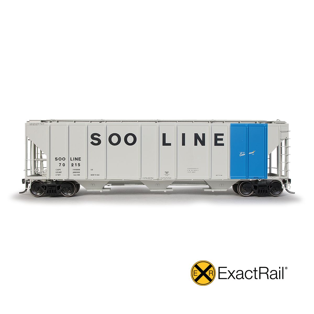 ExactRail Platinum HO Scale Pullman-Standard 4427 Covered Hopper, Soo Line/1964 As Delivered / 70183 / - EP80170-9