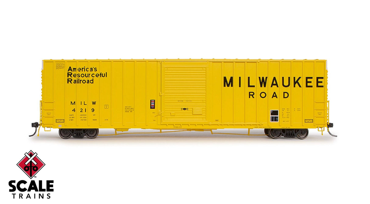 ExactRail Platinum HO Scale PC&F 7633 Appliance Boxcar, Milwaukee Road/1975 As Delivered / 4222 /