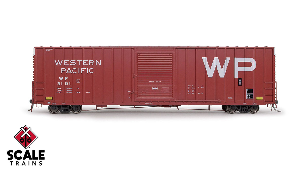 ExactRail Platinum HO Scale PC&F 7633 Appliance Boxcar, Western Pacific/1975 As Delivered / 3151 /