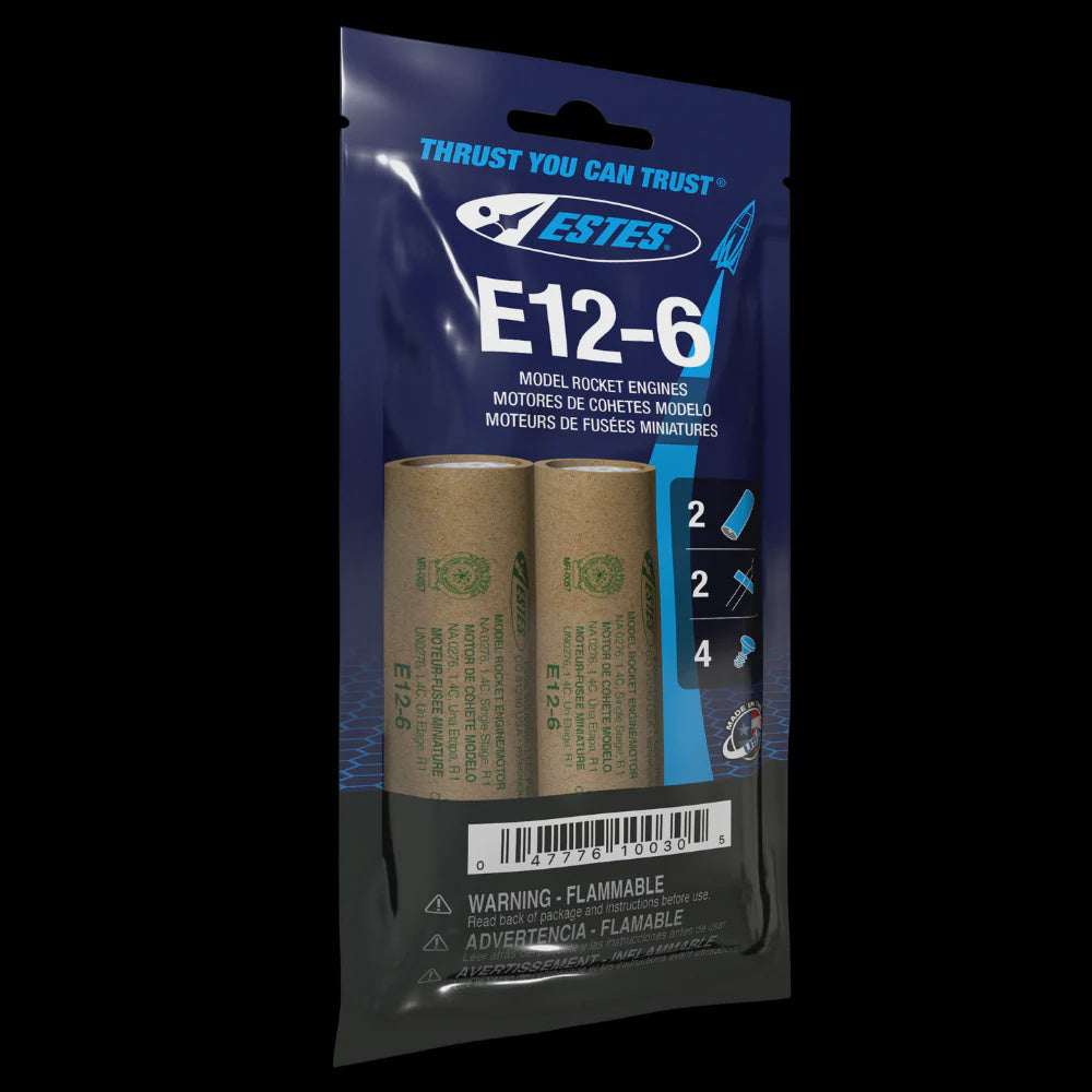 Estes 10030 E12-6 Rocket Engines (2-pk)
