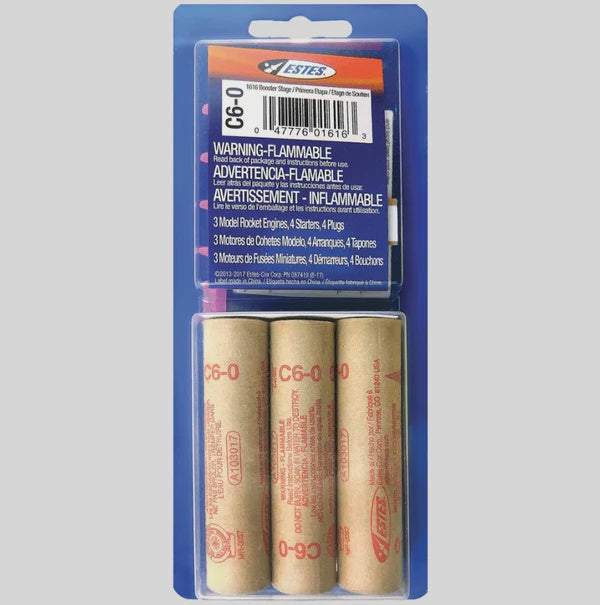 Estes C6-0 Model Rocket Engines (3-pk)