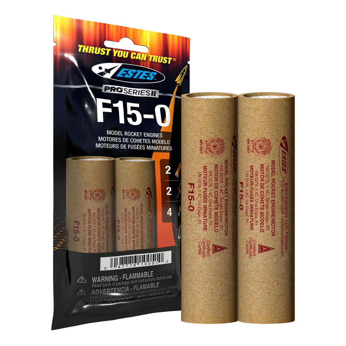 Estes F15-0 29mm Engines (2-pk)