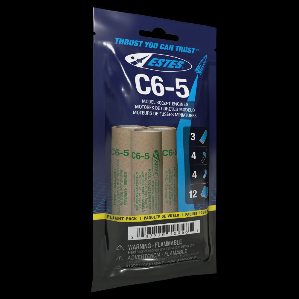 Estes 10056 C6-5 Rocket Engine Flight Pack (3-pk)