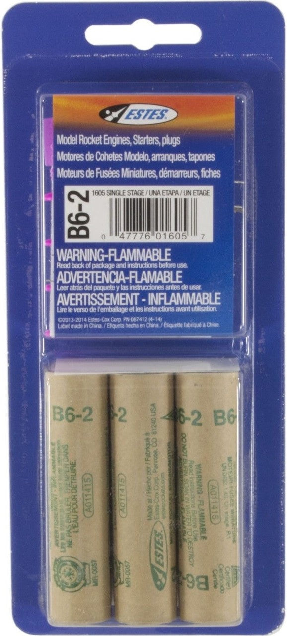 Estes B6-2 Standard Engine (3) - EST1605
