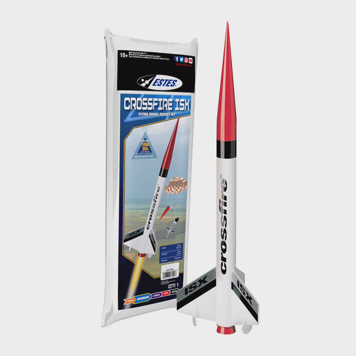Estes 7220 Crossfire ISX Rocket Kit Skill Level 1 - Intermediate